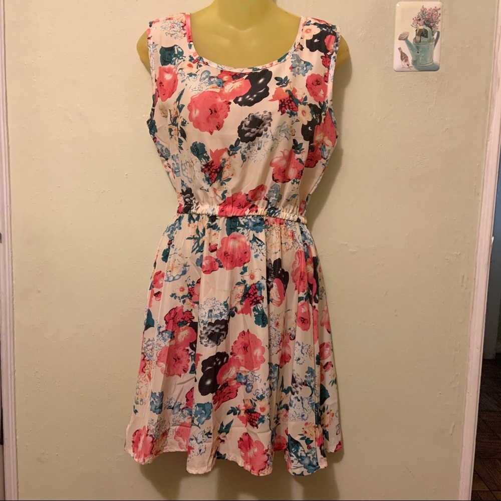 woman’s floral dress